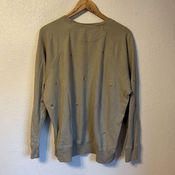 Aerie Embroidered Floral Crewneck Large - Picture 6 of 6